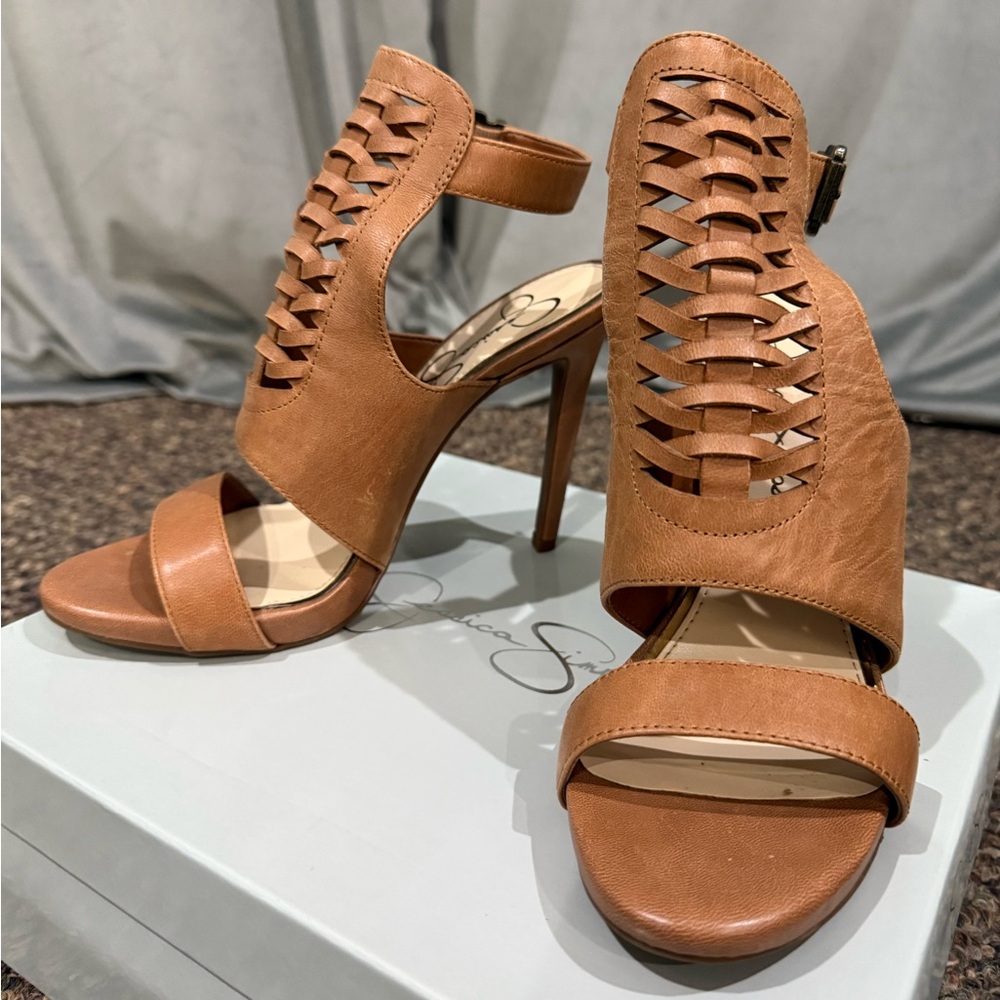 Jessica Simpson Tan Heeled Sandals